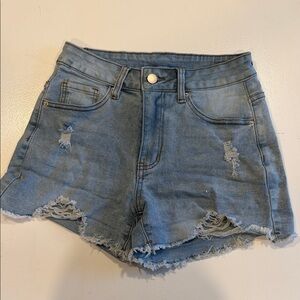 Distressed Denim Women Shorts